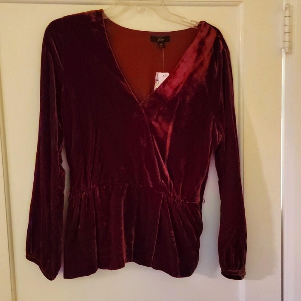 Red Velevet Top J Crew
